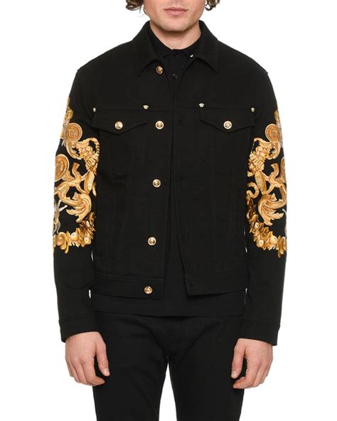 versace coats|versace denim jacket.